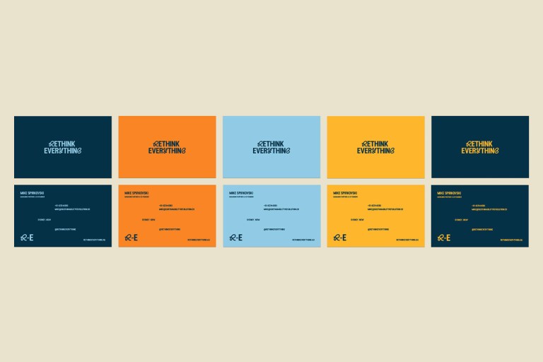 Rethink Everything creative company business cards_2