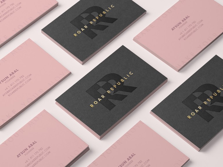Roar Republic active wear business cards
