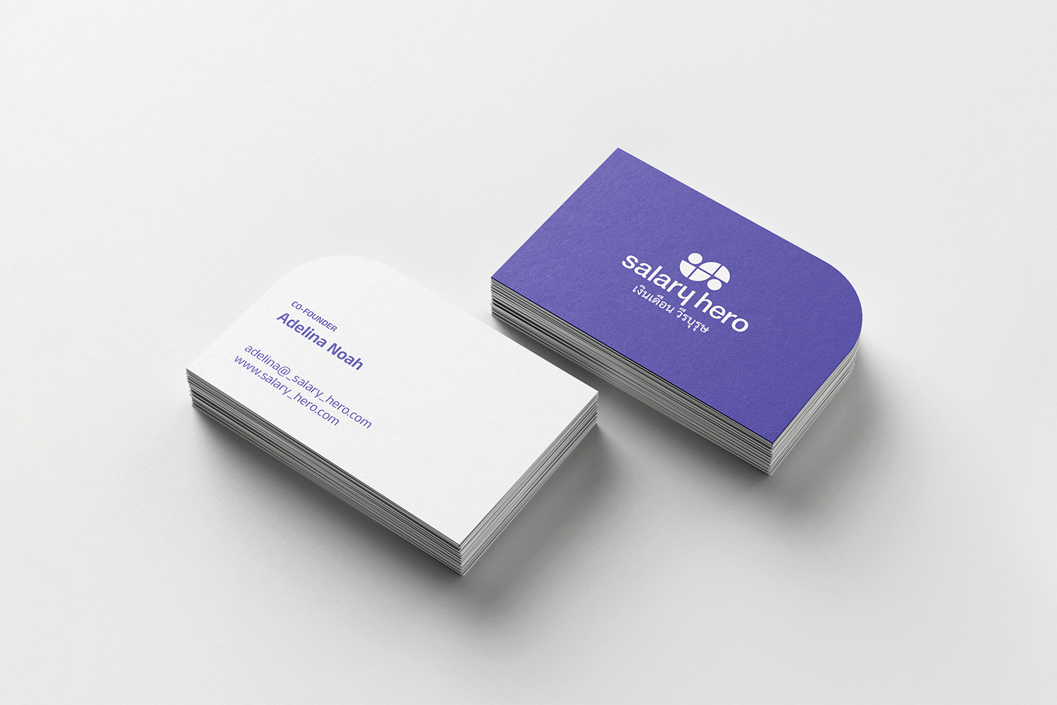 Salary Hero financial platform business card