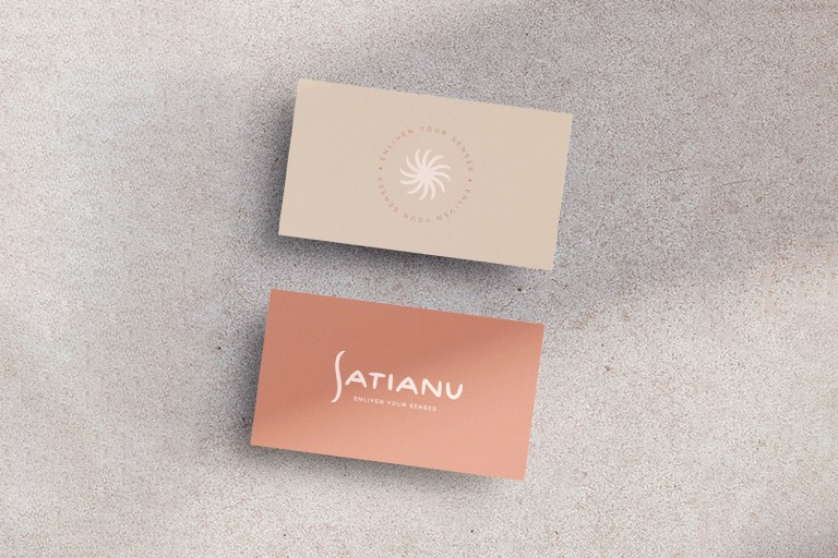 Satianu aromatherapy business cards