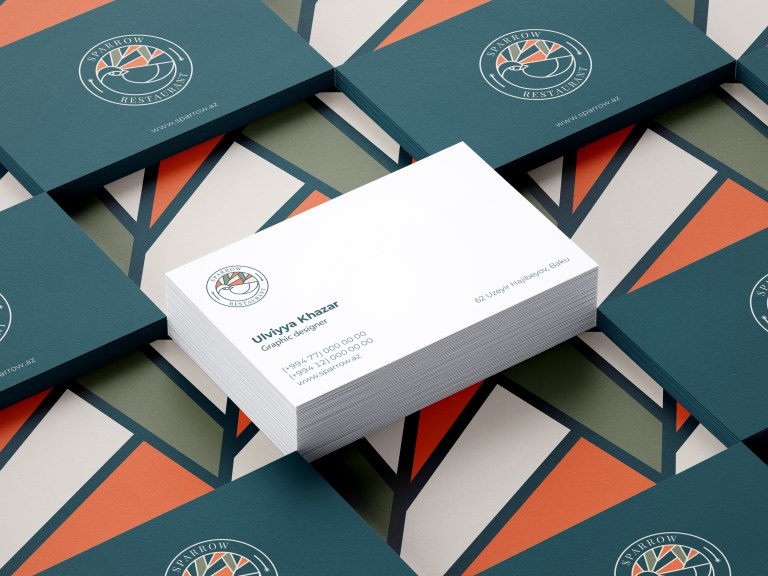 Sparrow Restaurant business card