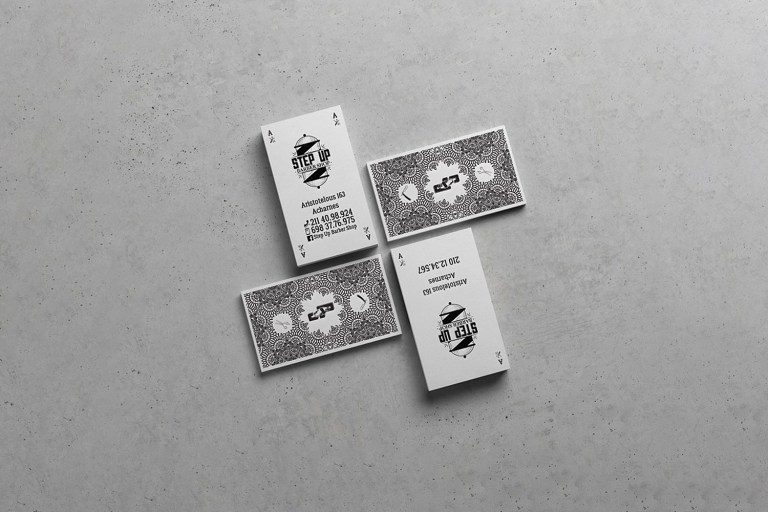 Step Up Barber Shop Business Card
