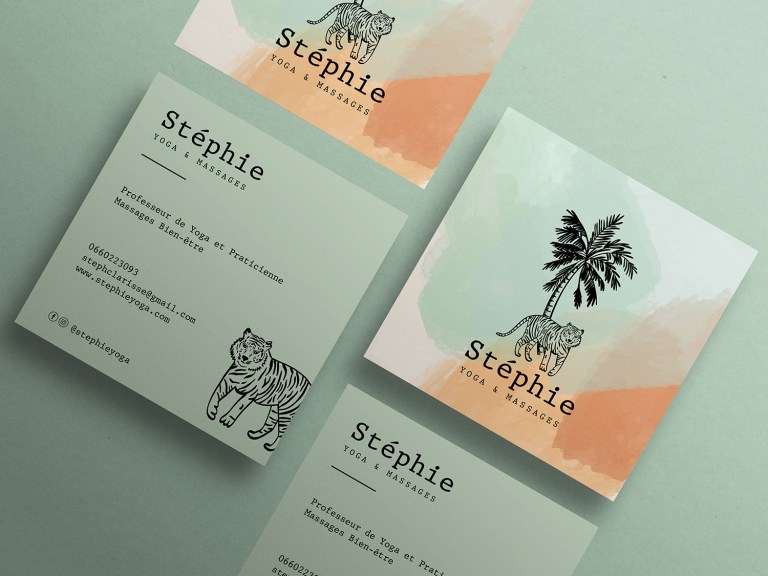 Stephie Yoga business card