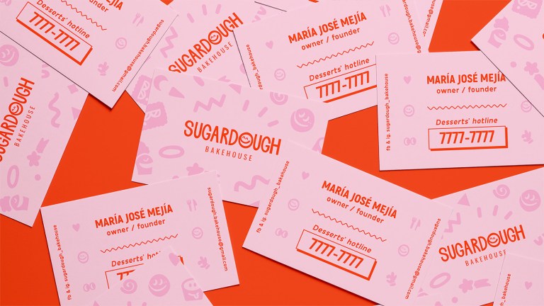 Sugardough Bakery business cards