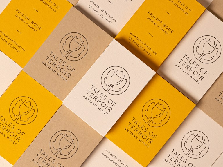 Tales of Terroir Artisan Wines business cards