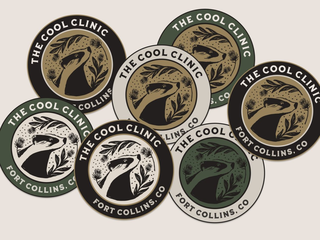 The Cool Clinic beaver badges