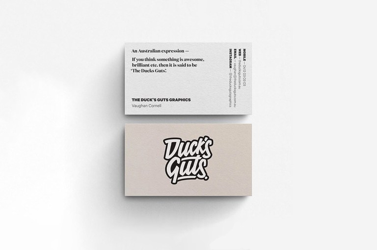 The Duck's Guts Graphics Design Agency Business Card