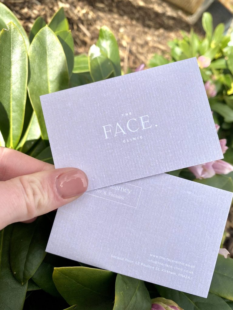 The Face Clinic business card