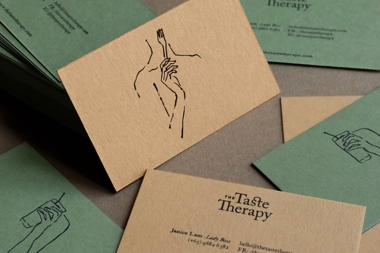 The Taste Therapy business cards