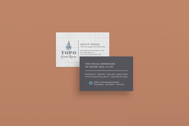 TOPO Great Room Restaurant & Private Event Business Card