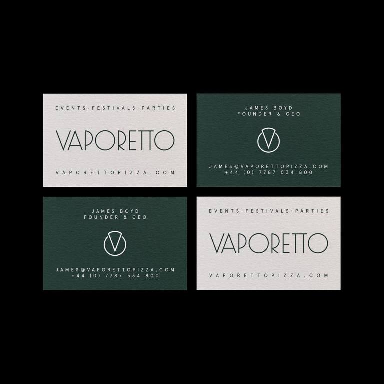 Vaporetto Pizza business card