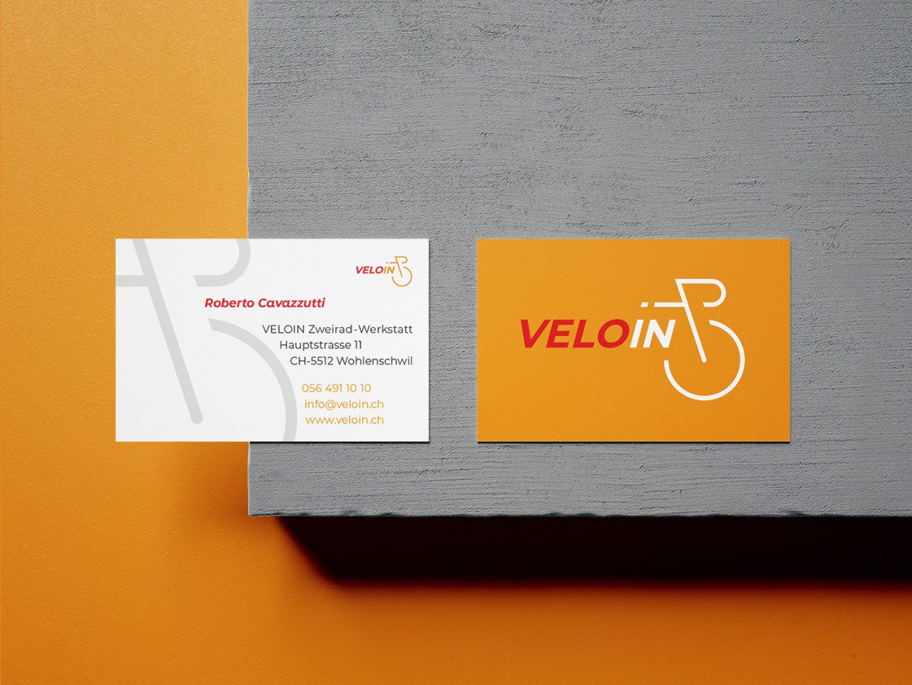 VeloIn bike shop business card
