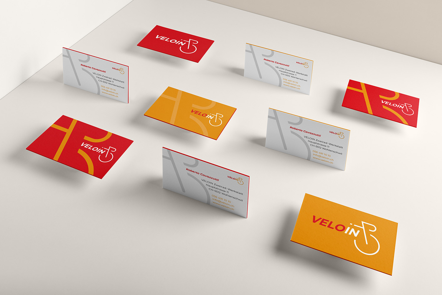 VeloIn bike shop business cards