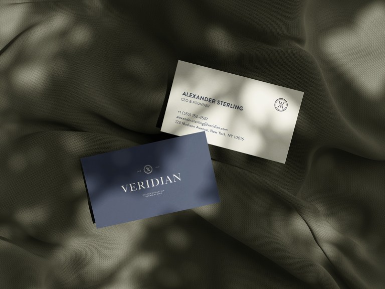 Veridian men fashion business card