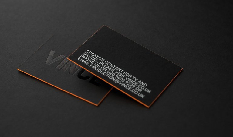 VINCE black business card