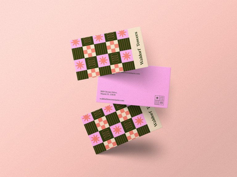 Waldort Towers Hotel business cards