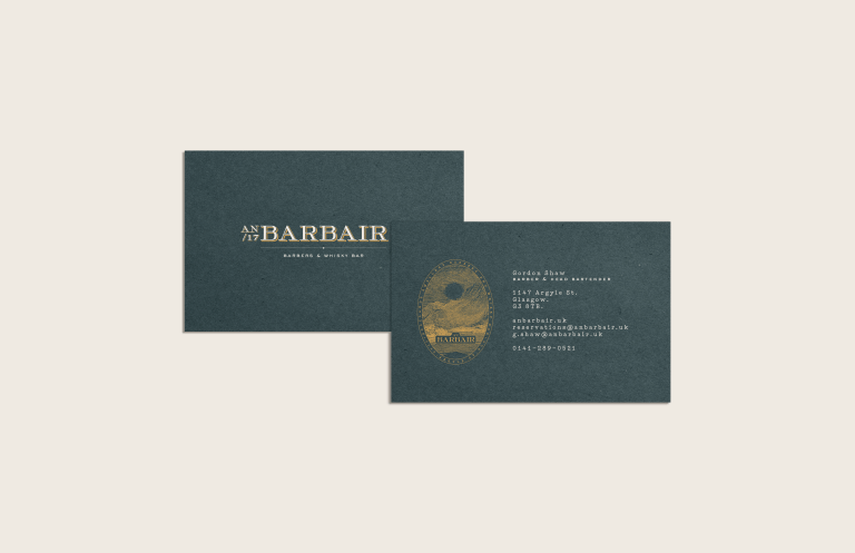 An Barbair Barber/Bar Business Card