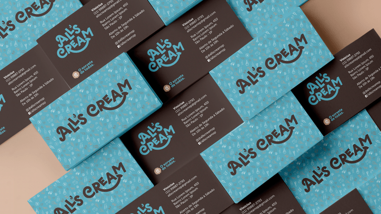 All's Cream business card