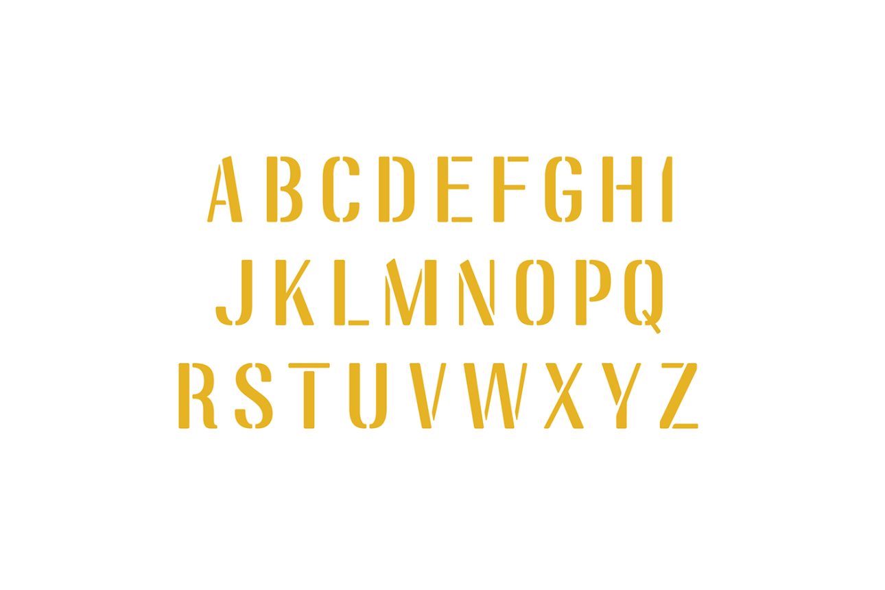 Atypical Coffee_stencil_typography