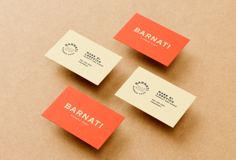 Barnati Barber Shop business cards