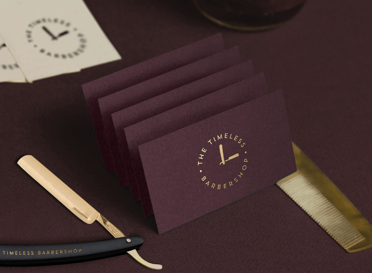 Timeless Barbershop business card
