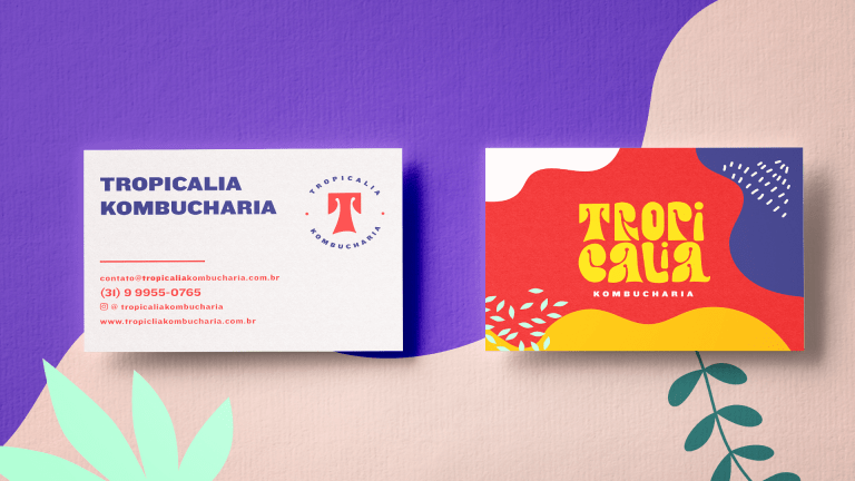Tropicalia Craft Kombucha business card